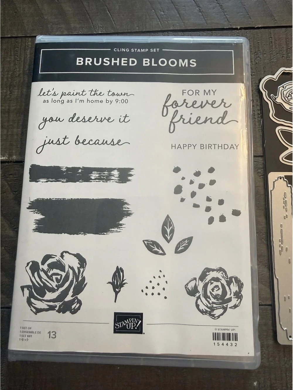 Stampin’ Up Brushed Blooms stamp set with Beautiful Brushstrokes Dies